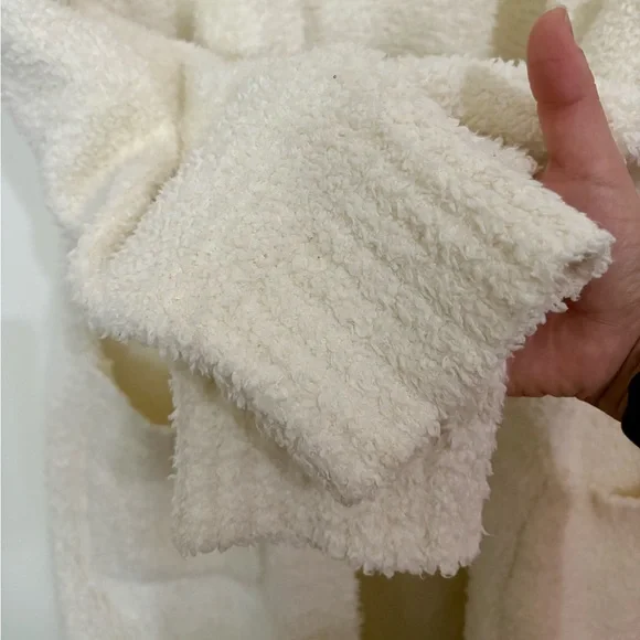Skims Cozy Knit Robe Fuzzy Soft Ivory Cream Lounge  L/XL - Picture 7 of 9